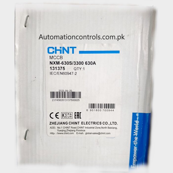 Chint 3P 630A MCCB Moulded Case Circuit Breaker NXM-630S - Image 2