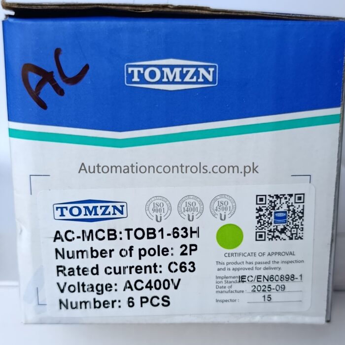 Tomzn TOB1-63H 2pole AC MCB Miniature Circuit Breakert - Image 3