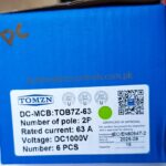Tomzn TOB7Z-63 2pole DC 1000V MCB Miniature Circuit Breaker - Image 3