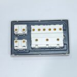 6Switch+2Socket China Fitting Sheet Board V8 series (Coffee Color) - Image 2