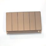 6Gang Switch China Fitting Sheet Board V8 series (Coffee Color)