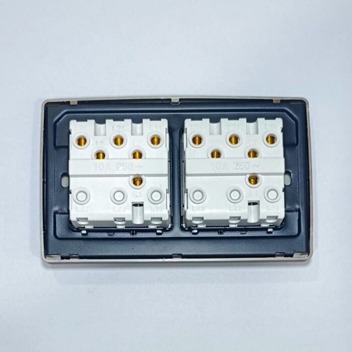 6Gang Switch China Fitting Sheet Board V8 series (Coffee Color) - Image 2