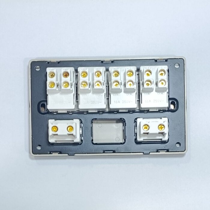 8Switch+2Socket China Fitting Sheet Board V8 series (Coffee Color) - Image 2