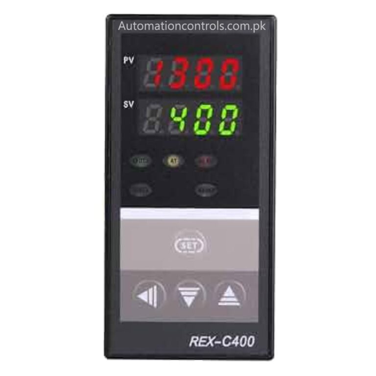 RKC REX C400 Temperature Controller 48x96mm with dual Digital LED display showing current and target settings