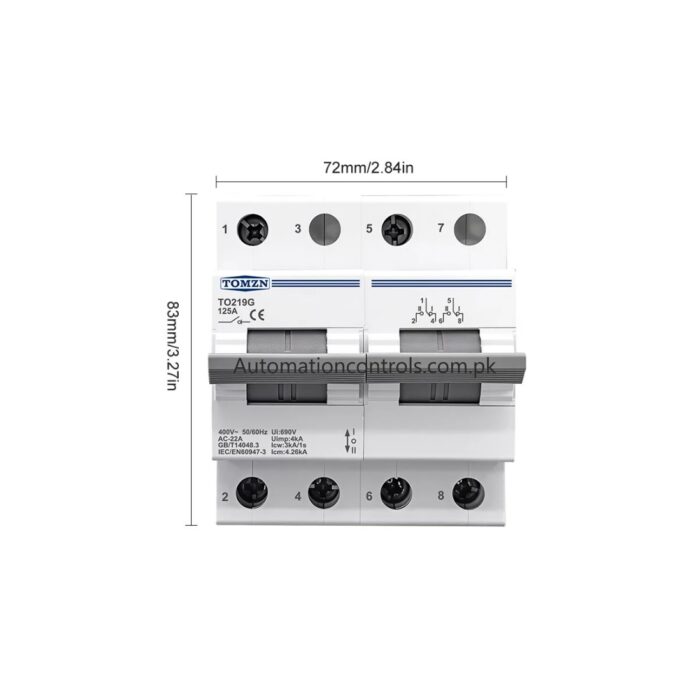 TOMZN TO219G 2pole 125A MTS Breaker type Change over - Image 2