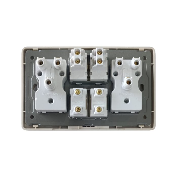 Light Plug Double China Fitting Sheet Board UK Metal series (Golden) - Image 2
