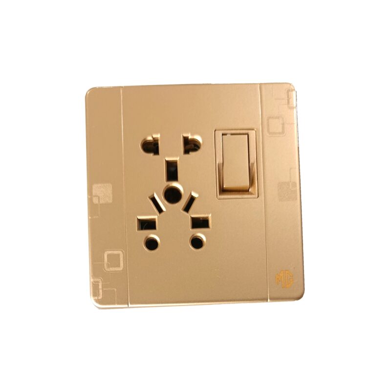 Light Plug 9in1 China Fitting Sheet Board UK Metal series (Golden)