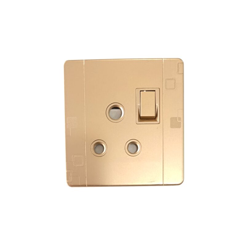 Power Plug China Fitting Sheet Board UK Metal series (Golden)