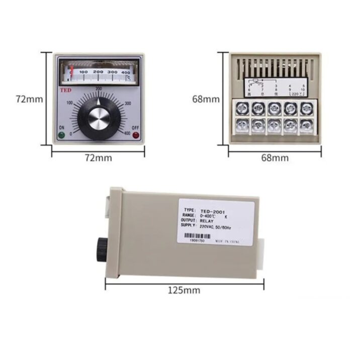 TED-2001 Temperature Controller (72x72mm) - Image 4